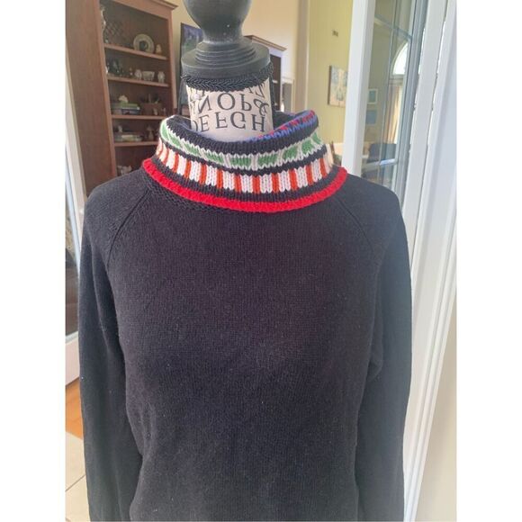 Liz Claiborne Women's Long Sleeve Black Cowl Neck Sweater - Picture 7 of 8